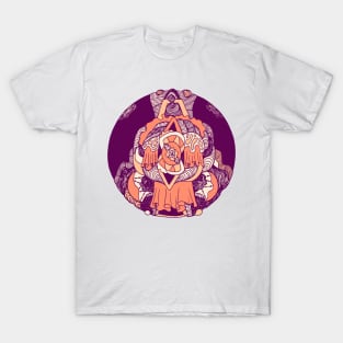 Peach Circle of Ornament T-Shirt